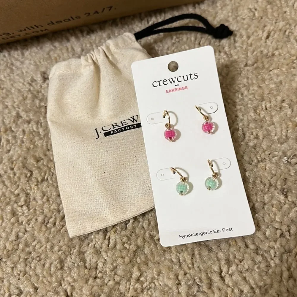NWT Crewcuts Hypoallergenic Earrings Set